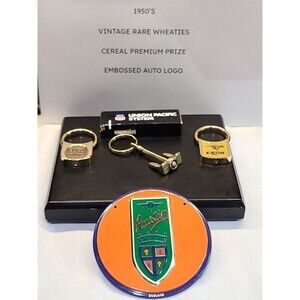 1950's Wheaties Cereal Premium Metal Car Emblem Austin England Automobile